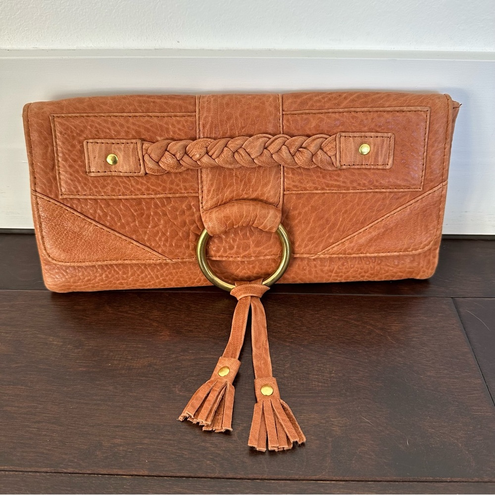 Marnie Bugs Red Leather Clutch